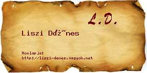 Liszi Dénes névjegykártya